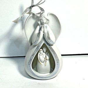 Apple Tree Design Angel Holy Family Ornament